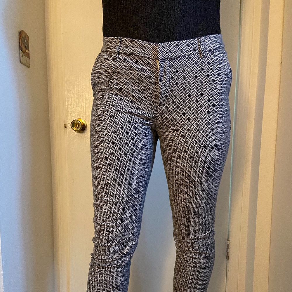 Old Navy Harper Patterned Mid-Rise Ankle Pants